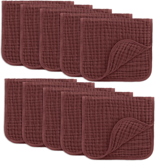 Lingettes en Mousseline - 100% Coton - Extra Absorbantes et Douces