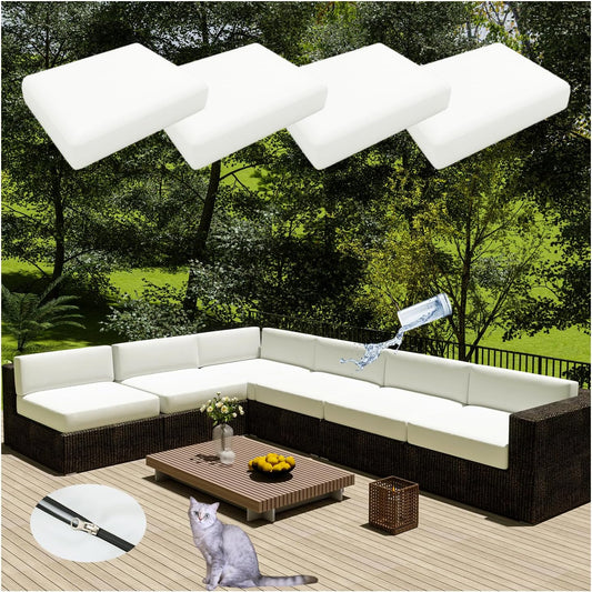Housses de Coussins Imperméables - Polyester Durable - Lot de 4
