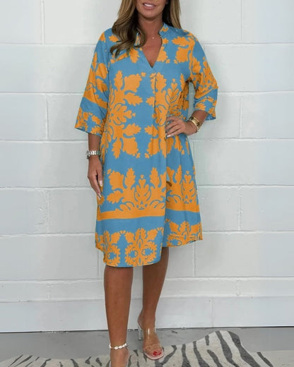 BAROLA - ROBE BOHO À COL V