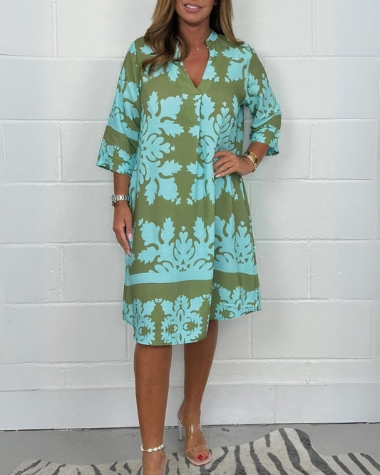 BAROLA - ROBE BOHO À COL V