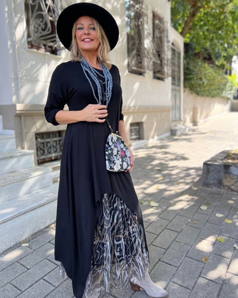 BORENA - ROBE TUNIQUE ÉLÉGANTE