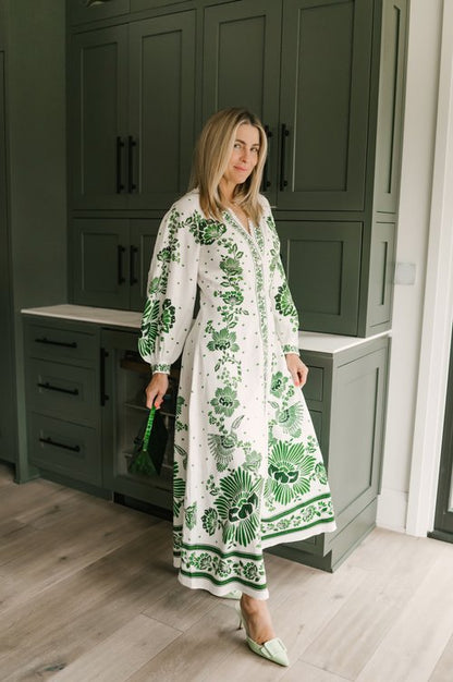 Veliores™ Robe Longue Élégance Botanique