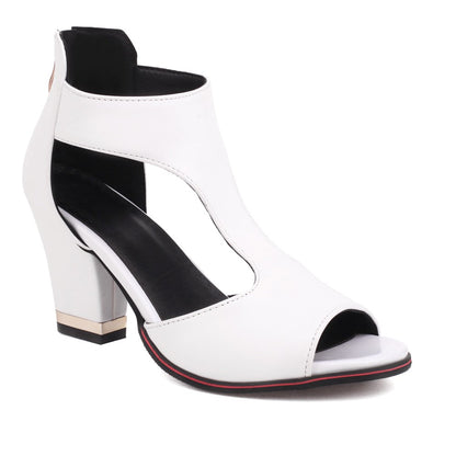 WalkSole - Blanc / 36, Blanc / 36 , Sole™ | Sandales orthopédiques en cuir à talon
