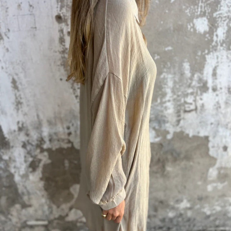 Ensemble deux pièces chemise à manches longues et short décontracté pour femme